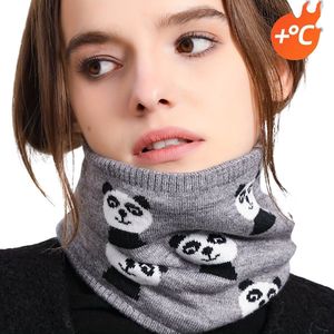 Bovista Nekwarmer - Dames - Fleece - Motor - Bandana - Masker - Colsjaal - Sjaal - Gewatteerd - Winter - Fietsen - Panda - Lichtgrijs