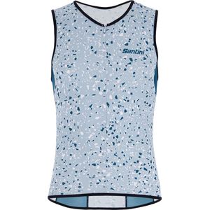 Santini Fietsshirt mouwloos Heren Blauw - Pietra Sleek Tri Top - L