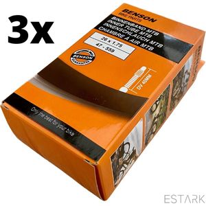 ESTARK Binnenbanden 26 inch - Set van Drie - 3 x Binnenband 26 inch / 26"" voor de Fiets / Dunlop Ventiel / Racefiets / Mountainbike / Fietsbinnenband / 40 mm / Band 40 / 47 - 599 Wiel / 26 * 1.5 - 1.75 / 26
