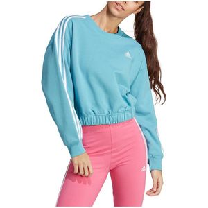 adidas Sportswear Essentials 3-Stripes Crop Sweatshirt - Dames - Blauw - L