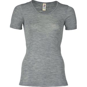 Engel Natur Dames T-shirt Zijde - Merino Wol GOTS grijs 38/40(M)