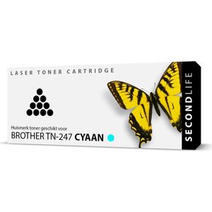 SecondLife Inkjets - Brother TN-247 - Toner - Computer - Inkt - Toners - Brother Cartridges - Laserprinter - Huismerk - Cyaan