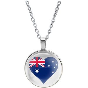 Ketting Glas - Hart Vlag Australië