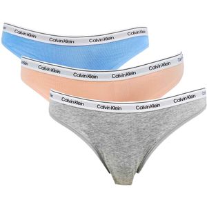 Calvin Klein Thong 3-Pack Dames Strings - Multi - Maat L