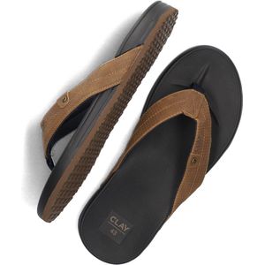 CLAY Clay004 Slippers - Heren - Cognac - Maat 48