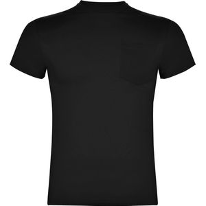 Zwart T-shirt 'Teckel' met borstzak merk Roly maat 3XL