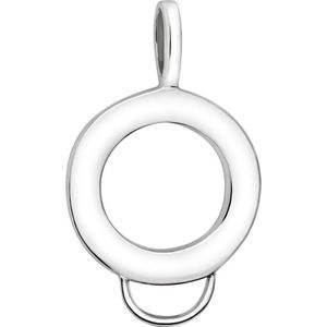 Quiges – 925 - Zilver – Charm - Bedel - Hanger - Carrier Ring - met – sterling - zilver - karabijnslot - geschikt - voor - Zinzi, Thomas – Sabo - Ti Sento - Bedelarmband HC123