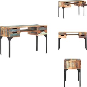 vidaXL Schrijftafel - Schrijftafels - Tafel - Tafels - Bureau 118x48x75 cm massief gerecycled hout