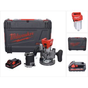 Milwaukee M18 FTR-301X accu bovenfrees 18 V borstelloos + 1x accu 3.0 Ah + bovenfreesmodules + HD doos - zonder lader
