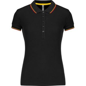 Kariban Damespolo korte mouwen K251 - Black / Red / Yellow - L