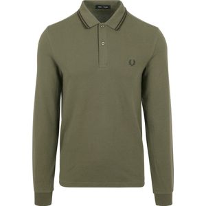 Fred Perry Longsleeve Polo Groen W49 - Maat XXL - Heren