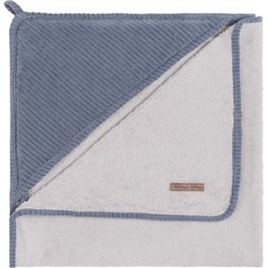 Baby's Only Baby badcape - Omslagdoek - Handdoek met capuchon Sense - Vintage Blue - 75x85 cm - Badstof