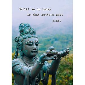Ansichtkaarten What we do today is what matters most - Buddha - 15x10.5 - Papier (10 stuks) - M