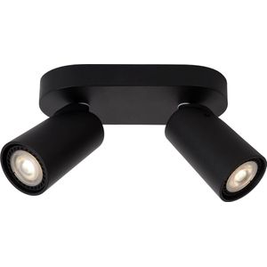 Lucide XYRUS - Plafondspot - LED Dim to warm - GU10 - 2x5W 2200K/3000K - Zwart