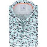Blue Industry Overhemd Korte Mouwen Mint - Maat 41 - Heren - Overhemden Casual