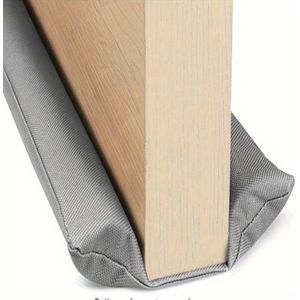 Livano Dubbele Tochtrol - Windstopper - Tochtstrip - Kussen Voor Deur - Tochtstopper - Deurborstel - Draft Stopper - Tochthond - Tochtband - Tochtkussen - Grijs