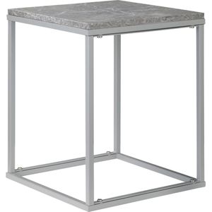 Tuintafel - Tuintafeltje - Salontafels - Balkontafel - Bistrotafel - Bijzettafel buiten - Metaal - Grijs - 40 x 40 x 50 cm