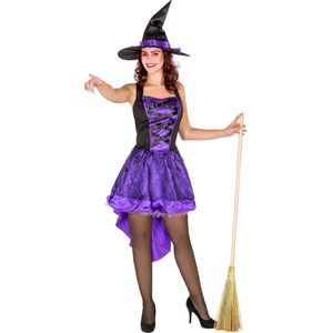 dressforfun - vrouwenkostuum sexy heksenkleed S - verkleedkleding kostuum halloween verkleden feestkleding carnavalskleding carnaval feestkledij partykleding - 300082
