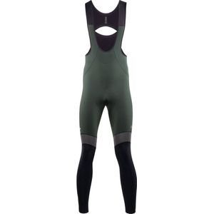 Nalini - Heren - Fietsbroek lang met Bretels - Winter Fietsbroek met Zeem - Thermo Wielrenbroek - Groen - Zwart - NEW WARM REFLEX BIB TIGHT - XXL