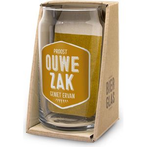 Bierglas Proost ouwe zak geniet ervan.
