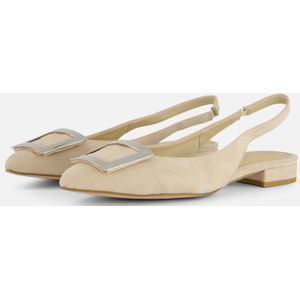 Linea Zeta Slingback Ballerina's beige Suede - Maat 39