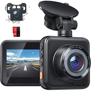 Dual dashcam - Dashcam voor en achter - Auto camera dashcam - Dual dashcam voor auto - Zwart