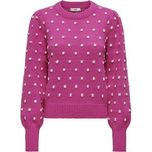 Jacqueline de Yong Trui Jdysigrid Life L/s On Puff Pull Knt 15304813 Rose Violet/w. Cement Dames Maat - XXL