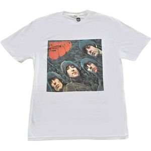 The Beatles - Rubber Soul Album Cover Heren T-shirt - XL - Wit