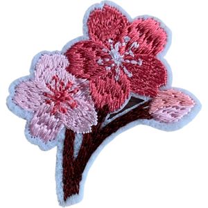 Bloemen strijk embleem - patch - patches - stof