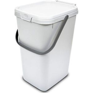 Afvalemmer 'Clicked' - 18 liter - BPA Vrij - Wit
