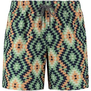 Shiwi - Zwembroek Mayan Print Groen - Heren - Maat XXL - Regular-fit