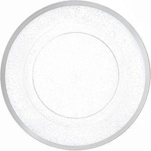 Decorline -4 x Premium herbruikbare kunststof Onderbord set - Glitter Zilver.