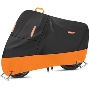 Waterdichte Motorhoes voor Scooter en Motor - Oxford Dekzeil met Reflecterende Strips en Winddichte Gespen (L: 220 x 95 x 110 cm)