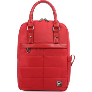 YLX Mini Tupelo Backpack | Equestrian Red | Recycled materiaal | Gerecyclede plastic flessen. Voor dames. Rood. Mini rugzak, vrouwen, i-pad sleeve