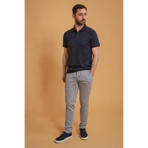 Suitable - Pantalon Jersey Pied De Poule Grijs - Heren - Maat 48 - Slim-fit