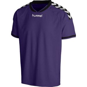 Hummel Stay Authentic Jersey Polyester  Sportshirt - Maat S  - Mannen - zwart/wit