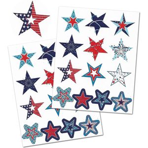 Stickervellen Amerika Sterren - Stickers Amerika - Amerikaanse Sterren Stickers - Stickervellen - Knutselstickers - Stickers Volwassenen - Stickervellen Volwassenen - Scrapbooking - Knutselen Meisjes - Knutselen Volwassenen