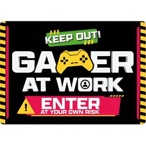 Bord Blik Keep out Gamer at Work (h)