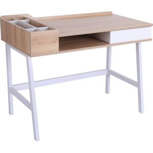HOMCOM Bureau bureautafel veelzijdig in gebruik met een breed tafelblad 833-408