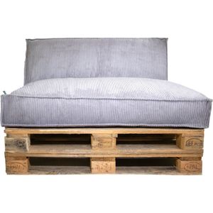 2L Home & Garden Palletkussen Ribcord Deluxe Sultry Grey - 120x80cm