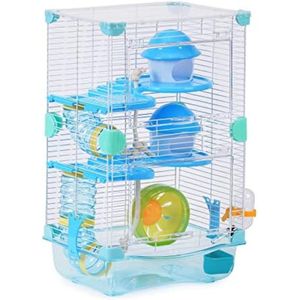 Hamsterkooi - Hamster kooi - Hamster bodembedekking - ‎27 x 20,5 x 47 cm - Blauw