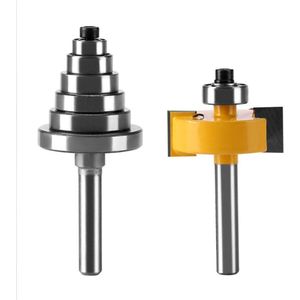 Router Bit Set met 7 Lagers voor Houtbewerking - Rabbet Router Bit voor Massief Hout, Spaanplaat en Multiplex