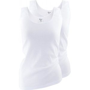 2 stuks dames onderhemd - tanktop - 100% katoen - Wit - Maat 44/46 (L)