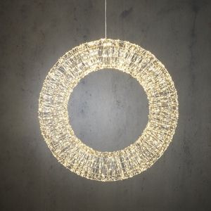 Luca Lighting Lichtkrans met Klassiek Witte LED Verlichting - Ø60 cm - Zilver