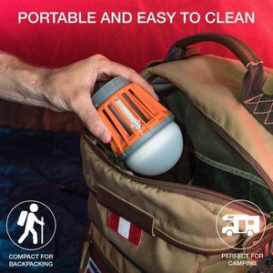 Camping Lantaarn en Bug Zapper IPX6 Waterdichte Muggenwerende lamp - Intrekbare Haak - USB Oplaadbaar - LED Lantaarn en Zaklamp - Kampeeruitrusting en Accessoires