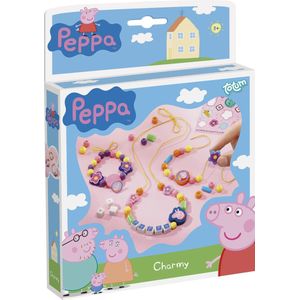 Bambolino Toys - Peppa sieradenset - junior knutselset sieraden maken - 2 armbandjes en halsketting - cadeautip