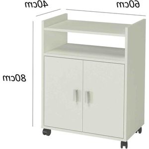 Keukenkast voor magnetron - wit - html content nodig magnetronkast