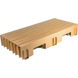 Kartonnen Boog Bed - Matras: 80 x 210 cm (formaat bed: 86 x 205cm) - Duurzaam Karton - Hobbykarton - KarTent