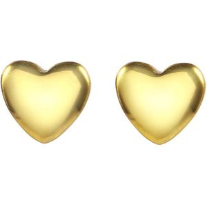 Plux Fashion Hartje Steker Oorbellen - Goud - 10mm - Stainless Steel - Dames - Sieraden - Gouden Oorbellen - Steker Oorbellen - HipHop Oorbellen - Sieraden Cadeau - Luxe Style - Duurzame Kwaliteit - Valentijn