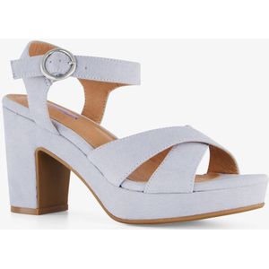 Blue Box dames sandalen met hak blauw - Maat 36